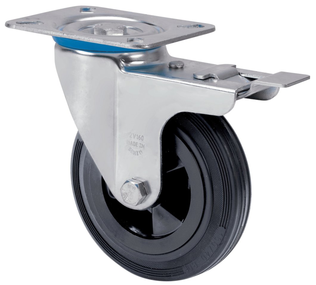 SERIE ZV-PS, Giratorio/Platina/Freno Rueda y Soporte