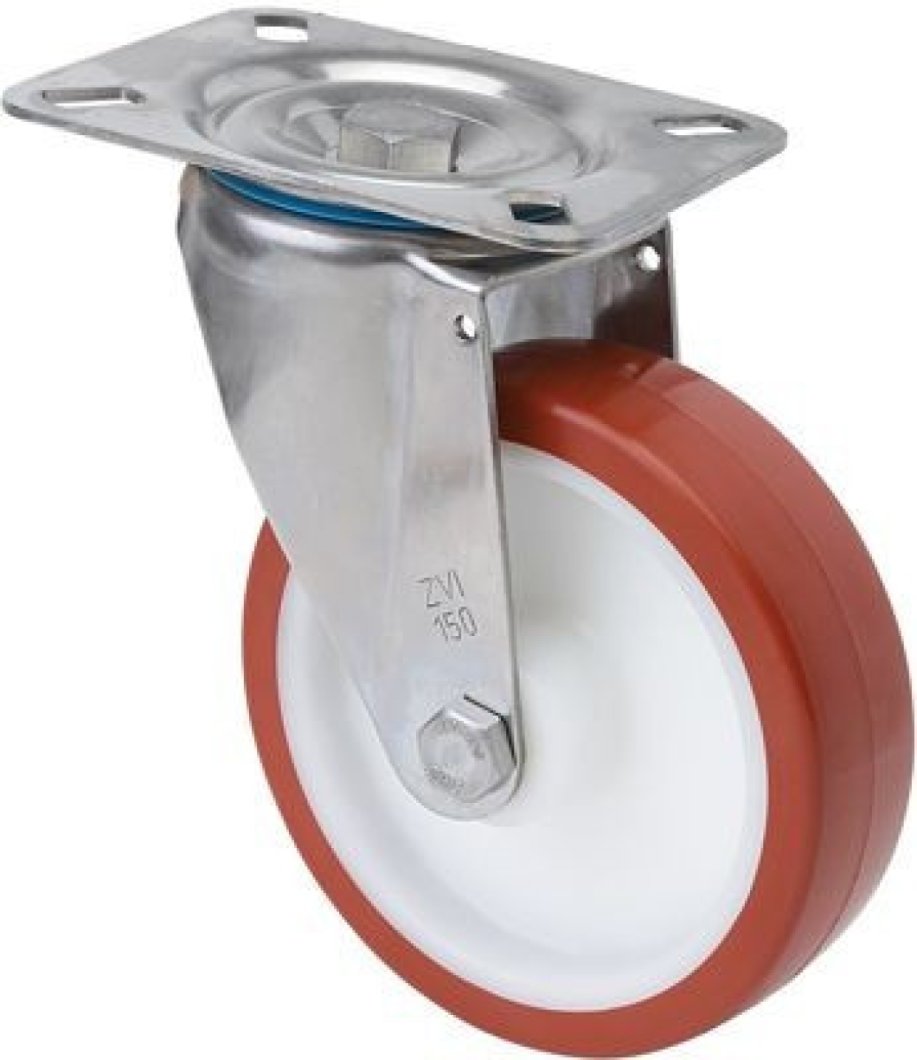 SERIE ZVI INOX-POL, Giratorio/Platina/Sin Freno