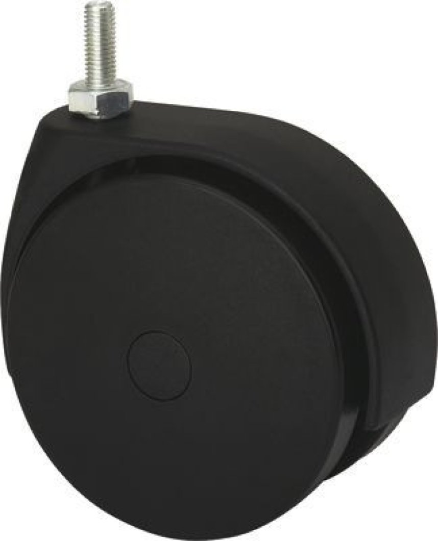 SERIE DKG-DKG Negro, Giratorio/Espiga roscada/Sin Freno