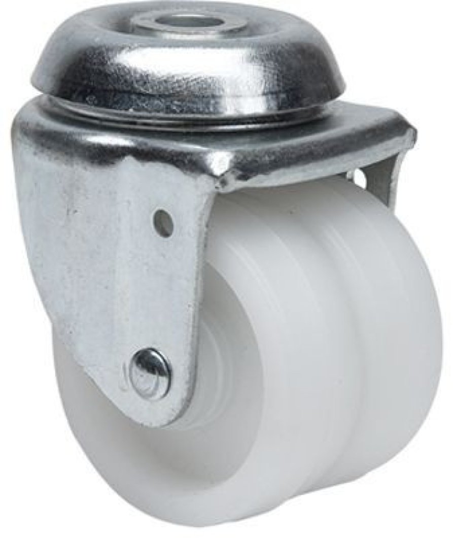 SERIE I-BP Blanco, Giratorio/Agujero pasante/Sin Freno