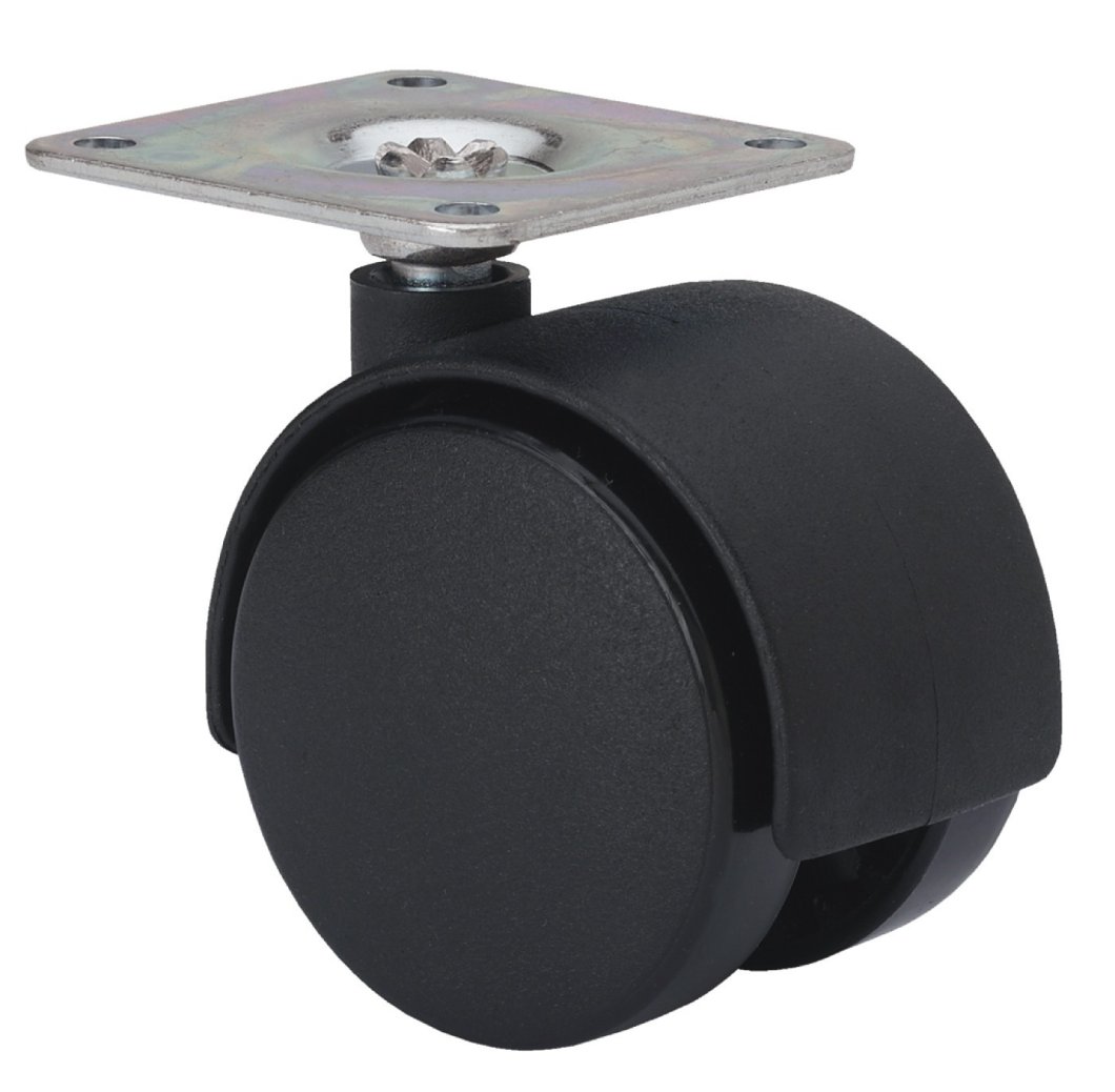 SERIE DK-DK Negro, Giratorio/Platina/Sin Freno