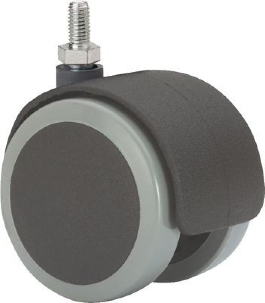 SERIE DK-DK Poliuretano, Giratorio/Espiga roscada/Sin Freno