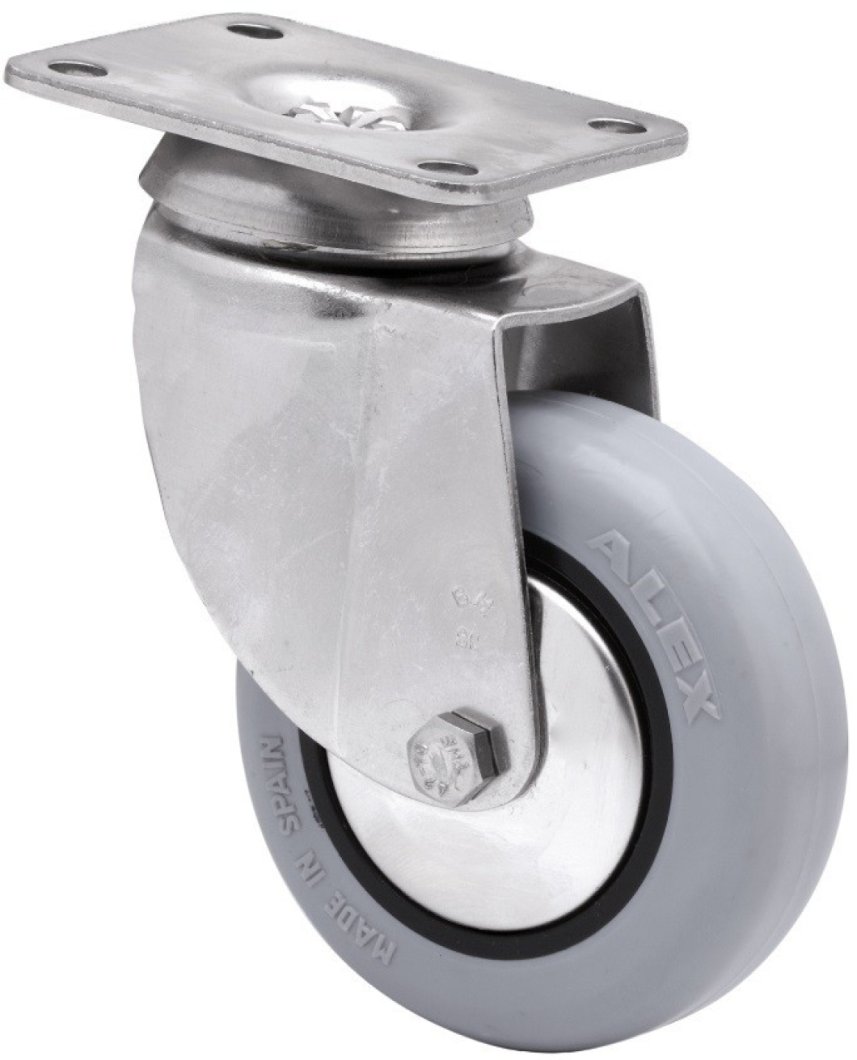 SERIE BHI INOX-PGI, Giratorio/Platina/Sin Freno