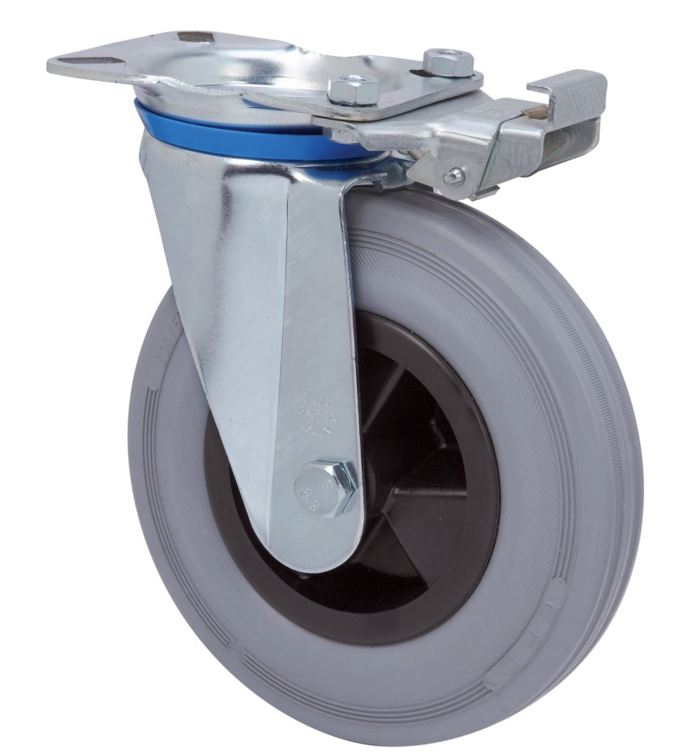 SERIE ZV-PS Gris, Giratorio/Platina/Bloqueo direccional