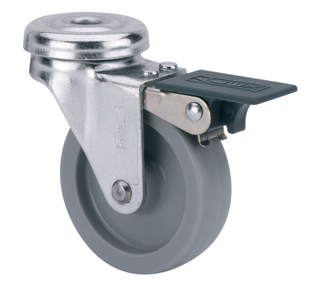 SERIE B-BP, Giratorio/Agujero pasante/Freno Rueda y Soporte