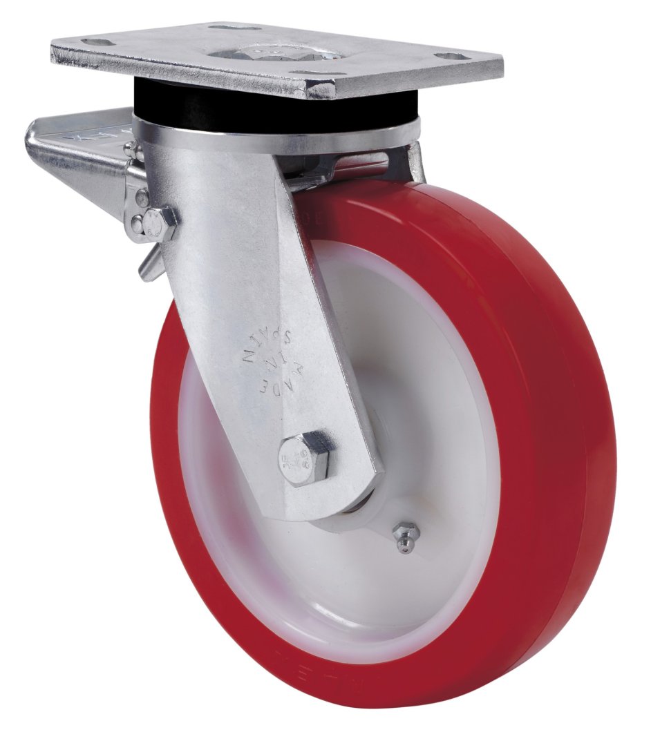 SERIE SLR-PO, Giratorio/Platina/Freno Rueda y Soporte