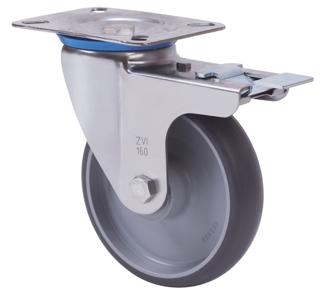 SERIE ZVI INOX-PGZ, Giratorio/Platina/Freno Rueda y Soporte