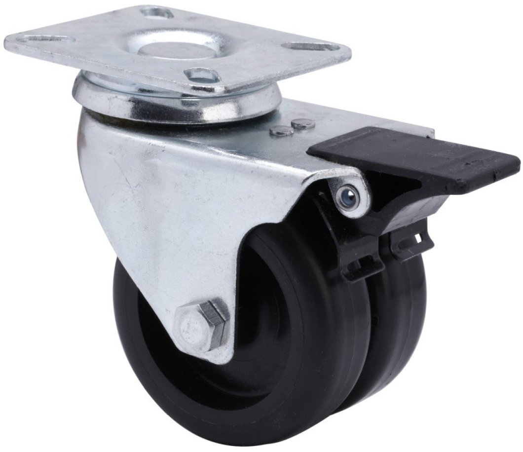 SERIE IG-IG negra, Giratorio/Platina/Freno Rueda y Soporte