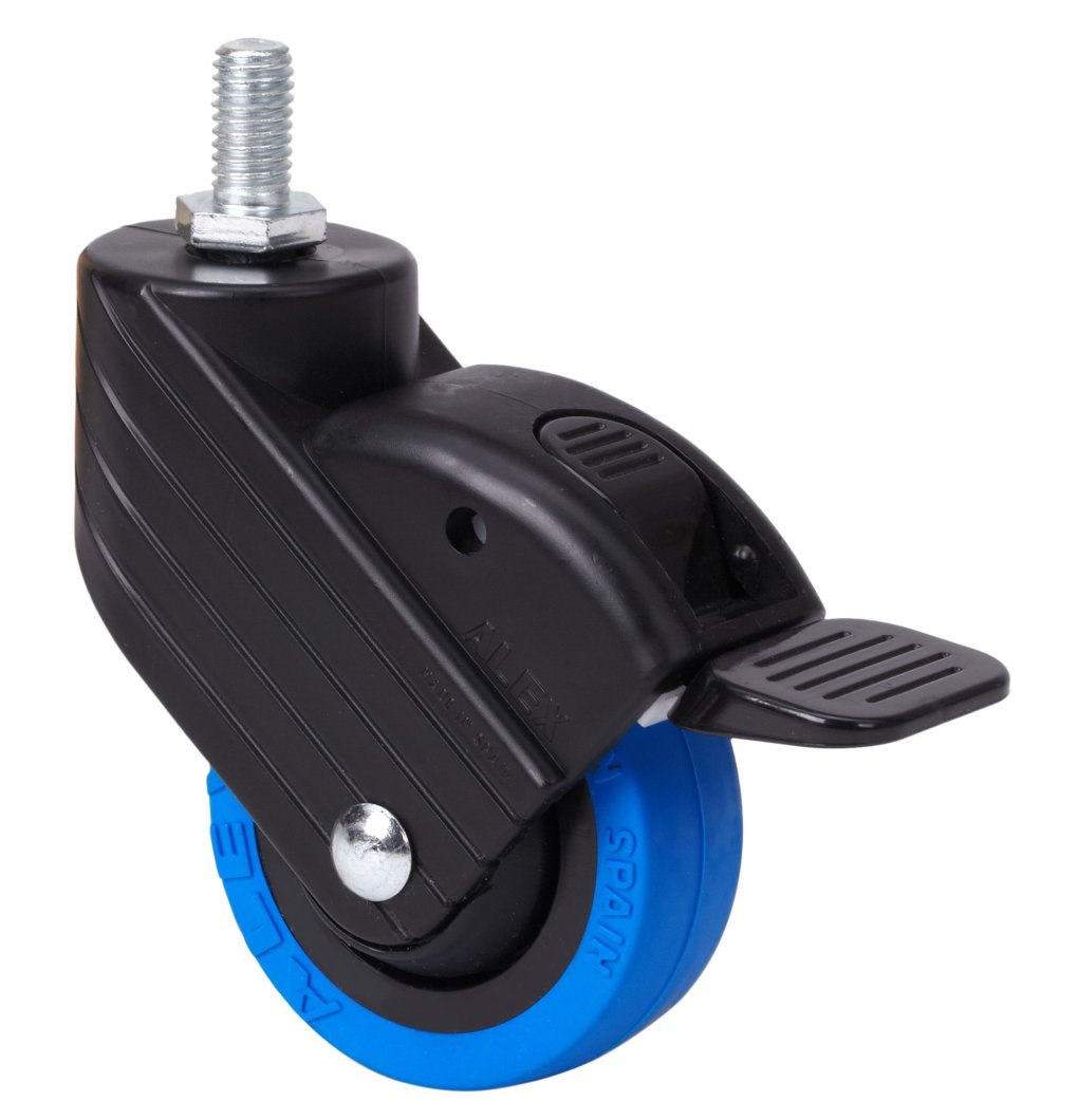 SERIE HP-PUA, Giratorio/Espiga roscada/Freno Rueda