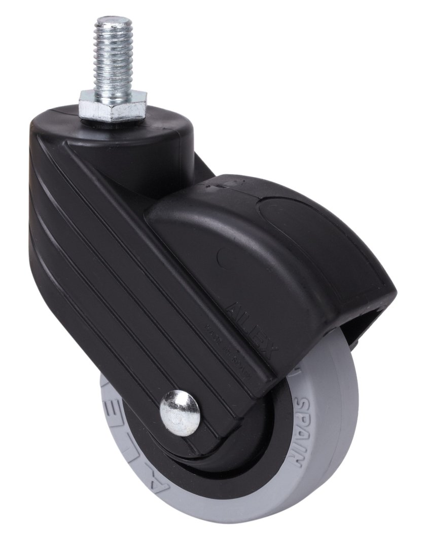 SERIE HP-PGI negro, Giratorio/Espiga roscada/Sin Freno