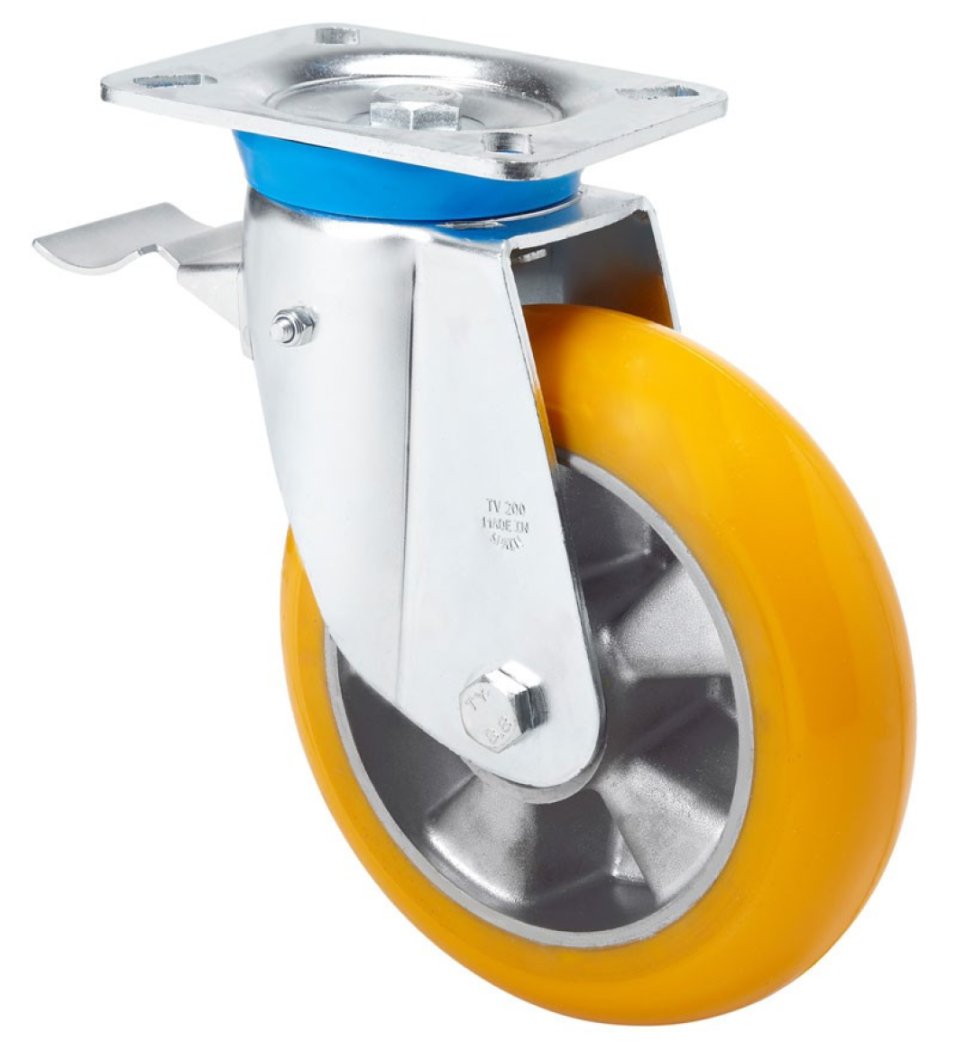 SERIE TV-AUAB, Giratorio/Platina/Freno Rueda y Soporte