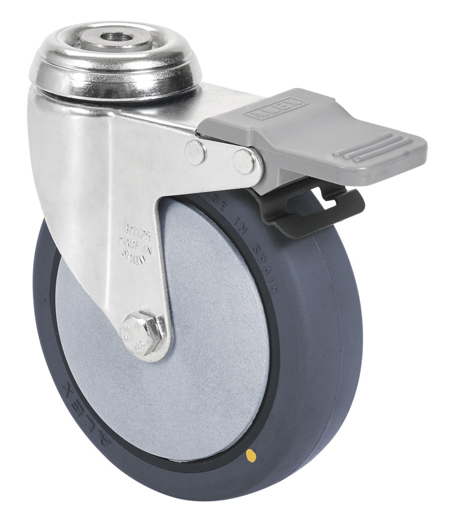 SERIE BHA-PGC, Giratorio/Agujero pasante/Freno Rueda y Soporte